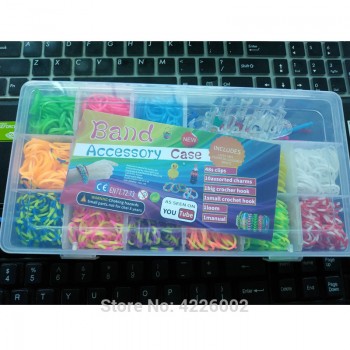 1500pcs Rubber Loom Bands Box DIY Weaving Set Creative Bracelet Machine Kit Girls Gift Rezinochki Children Kids toys for 8 years