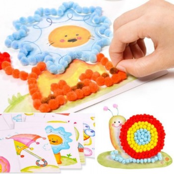 Cute Mini Fluffy Soft Pom Poms Pompoms Ball Handmade Kids Toys DIY Sewing Craft Supplies