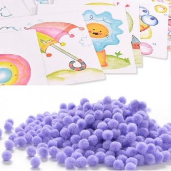Cute Mini Fluffy Soft Pom Poms Pompoms Ball Handmade Kids Toys DIY Sewing Craft Supplies