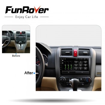 Funrover Car Radio Multimedia Player 2 din 9Android 8.0 Auto DVD Radio navigation for Honda CRV 2006-2011 stereo wifi navi gps