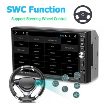 7 Inch Screen Car Stereo Autoradio MP5 Player Bluetooth FM Radio Head Unit with Remote Control Support Reversing Image Display