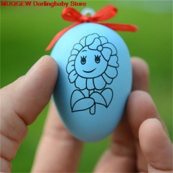 6 Pieces Easter Egg 4 Color Pens For Kids DIY Painting Toy Decoration Birthday Gift Craft Toys Learning Education Drawing Toys
