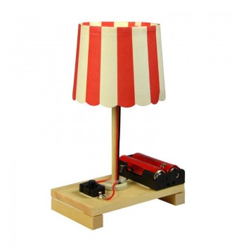 Small Desk Lamp Toys Children Science Experiments DIY Technology Small Making Invention Educational Toy (Random Pattern)
