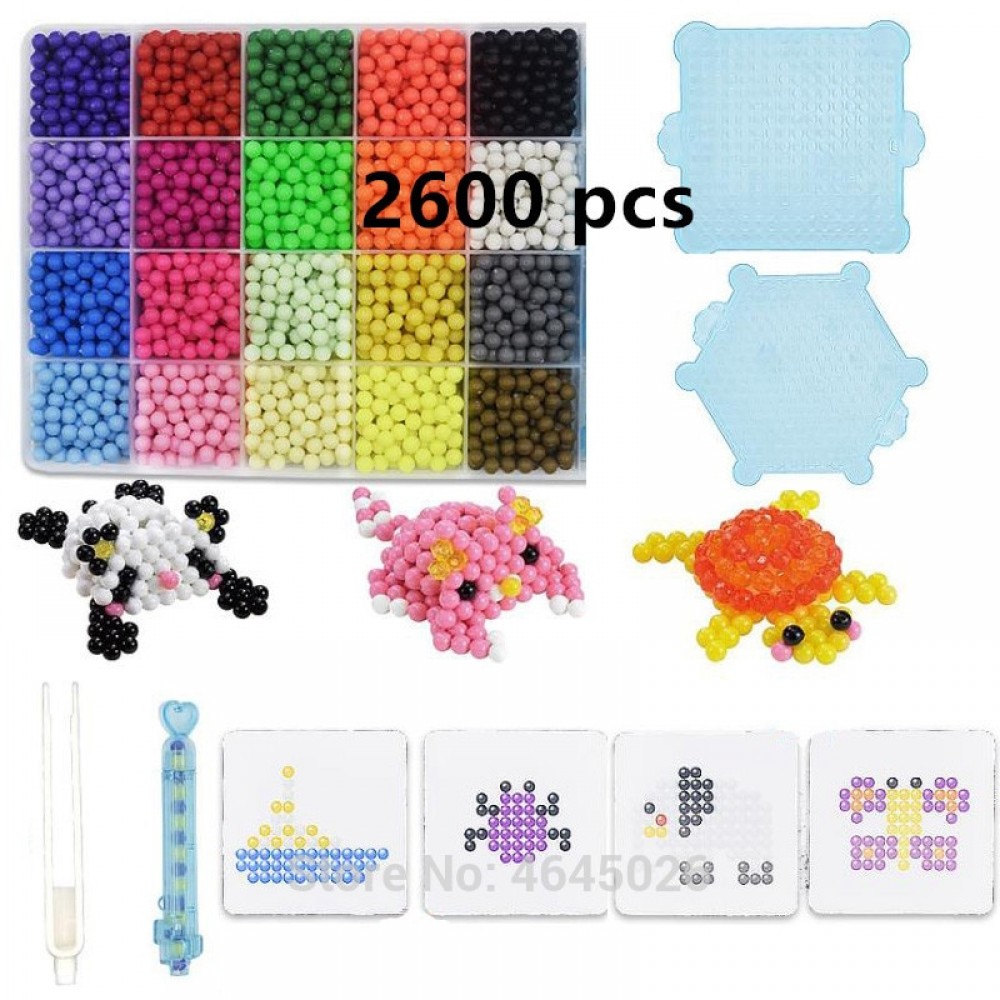 Magic Beads Water Fuse beads DIY set Pen Tweezer Pegboard Tool Kit Accessories kids toys for Children girls gift 8 10 years