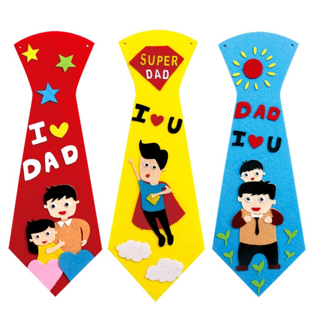 Fashion Craft DIY Ties Kindergarten Children Handmade Toy Father Festival Gift Hand Made DIY Material Package Childrens Toy
