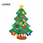 1 Set of DIY Christmas Tree Funny Magic Creative Felt Puzzle Decoration for Christmas Playing Party 70x0.05x95cm