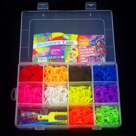 1500pcs Rubber Bands Loom DIY set Handmade Girls Gift Weaving Tool box Silicone braided Bracelet Kit Kids Toys for Children 5 7