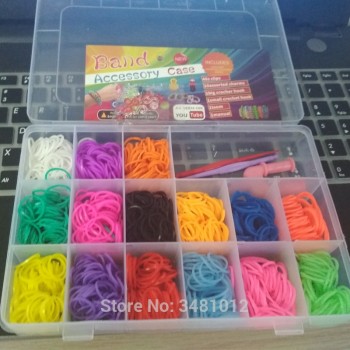 1500pcs Rubber Bands Loom DIY set Handmade Girls Gift Weaving Tool box Silicone braided Bracelet Kit Kids Toys for Children 5 7