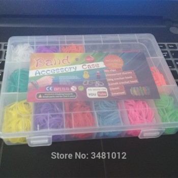 1500pcs Rubber Bands Loom DIY set Handmade Girls Gift Weaving Tool box Silicone braided Bracelet Kit Kids Toys for Children 5 7