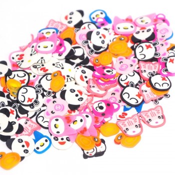 50PCS Colorful Antistress ball DIY 3D FIMO Slice Face Decoration for Homemade Slime Making Craft toys for children  YD12067