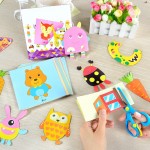 100pcs DIY Child Handmade Toys Paper Cutting Confetti Fun Educational Toys Kindergarten Teaching Supplies with Scissors