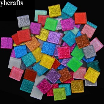 150PCS/600Gram/LotMix 2cm glitter mosaic beads Mosaic art Marble mosaic Craft material Handmade hobby Adult DIY Wholesale OEM
