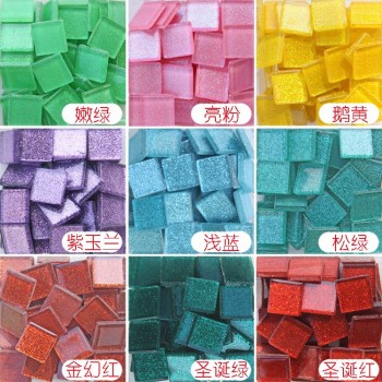 150PCS/600Gram/LotMix 2cm glitter mosaic beads Mosaic art Marble mosaic Craft material Handmade hobby Adult DIY Wholesale OEM