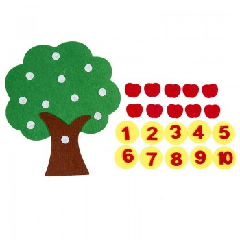 DIY Learn Digital Cognitive Matching Craft Toys For Children Teaching Kindergarten Felt Cloth Early Learning Education Toys
