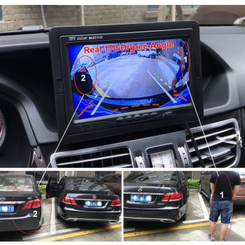 HD Real 170 Degree Angle Fisheye Lens Dynamic Trajectory Parking Line Car Rear View Reverse Backup Camera For Parking Monitor