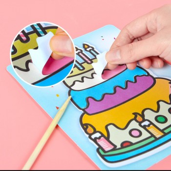 Kindergarten Rope Paste Painting Creative DIY Set Handmade Crafts Toy Early Educational Kids Child Children Toys Gift Present