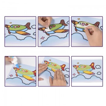 Kindergarten Rope Paste Painting Creative DIY Set Handmade Crafts Toy Early Educational Kids Child Children Toys Gift Present