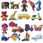 2pcs/bag Hama Beads 5mm DIY Clear Pegboards Perler Bead Puzzle Jigsaw Tool Arts Craft Colored Board Kids Toys for Girls Children