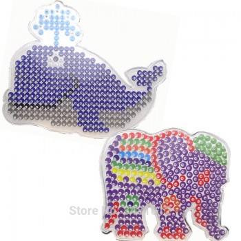 2pcs/bag Hama Beads 5mm DIY Clear Pegboards Perler Bead Puzzle Jigsaw Tool Arts Craft Colored Board Kids Toys for Girls Children