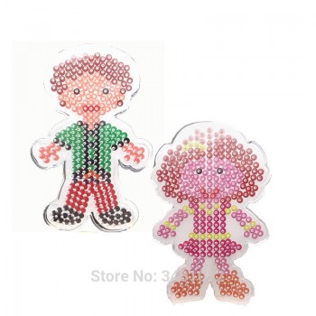 2pcs/bag Hama Beads 5mm DIY Clear Pegboards Perler Bead Puzzle Jigsaw Tool Arts Craft Colored Board Kids Toys for Girls Children