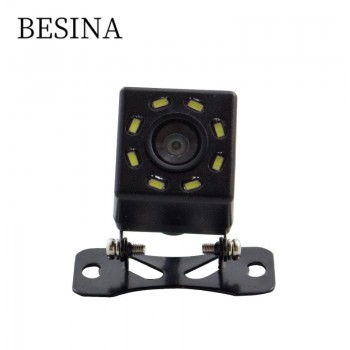 Besina 8 LEDs Night Vision Car Rear View Camera Universal Reverse Backup Parking Camera Waterproof 170 Wide Angle HD Color Image