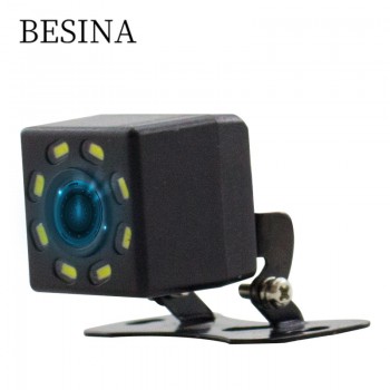 Besina 8 LEDs Night Vision Car Rear View Camera Universal Reverse Backup Parking Camera Waterproof 170 Wide Angle HD Color Image