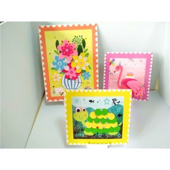 Happyxuan 6 Pictures/set Non-woven Felt Crafts Kids Sticker DIY Creative Girl Toy Children Handicraft Art Material Birthday Gift