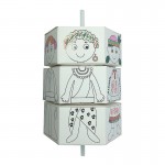 Kids Paper 3D Puzzle DIY Colour Rotation Change Clothes Paper Doll Kits Toys Creative Handcraft Creative Gifts FOR girls amp; boys