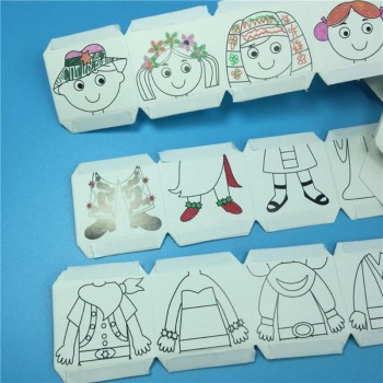 Kids Paper 3D Puzzle DIY Colour Rotation Change Clothes Paper Doll Kits Toys Creative Handcraft Creative Gifts FOR girls amp; boys