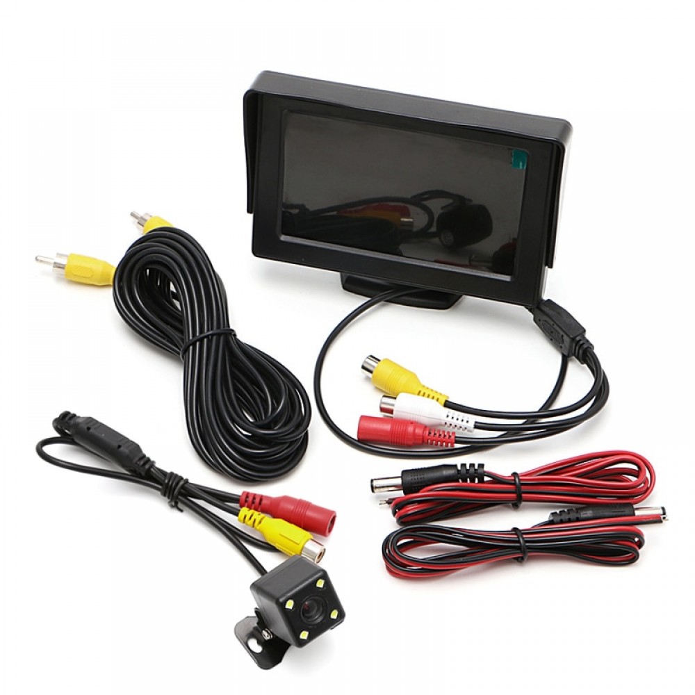 2 In1 Car Parking 4.3 TFT LCD Color Display Monitor+Waterproof Rearview Camera