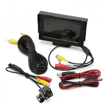 2 In1 Car Parking 4.3 TFT LCD Color Display Monitor+Waterproof Rearview Camera