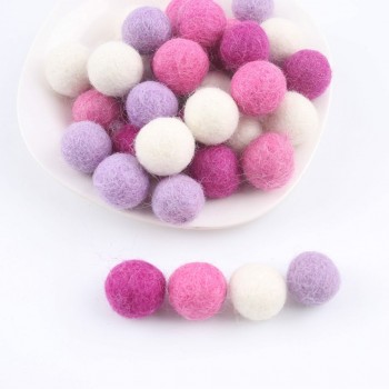 50pcs 2cm Colorful Wool Ball Christmas DIY Decoration Felt Ball Handmade DIY Baby Toys Christmas Color Pure Wool Wear Beads