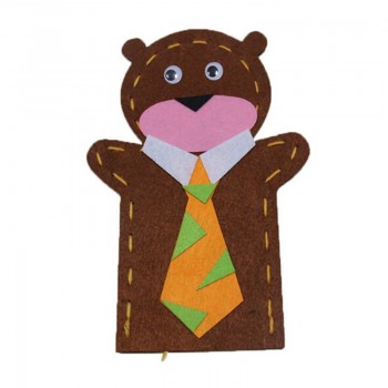 1PC DIY Handmade Cartoon Animals Nonwoven Fabric Glove Kids Finger Education Learning Craft Toys Fun Gadgets Children Toys