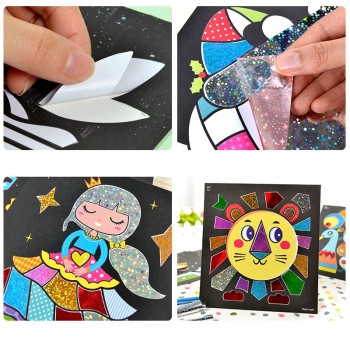 DIY Shimmer Starry Sky Colorful Starry Glitter Transfer Sticker Art kids puzzle creative education arts and crafts for kids