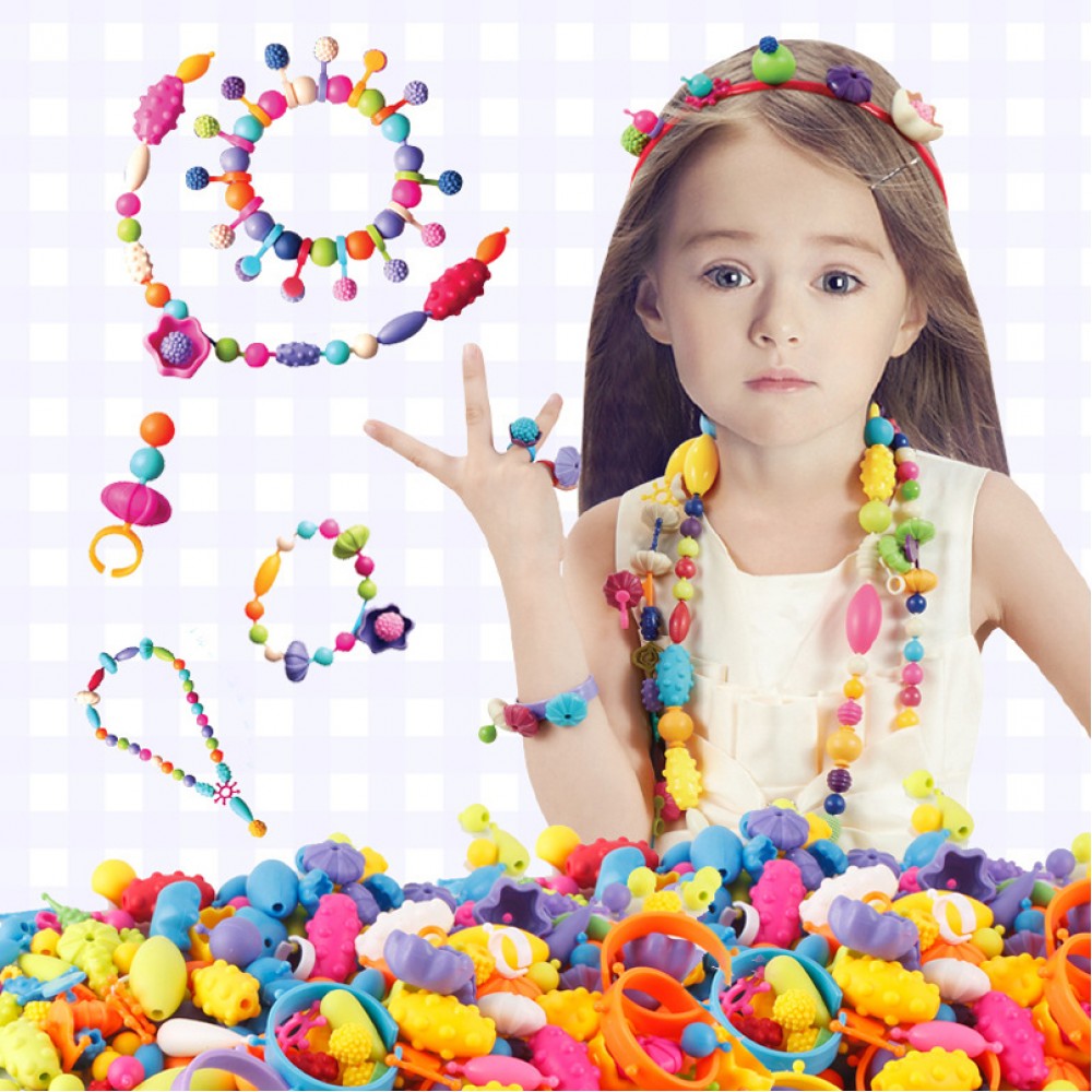 400 Pcs/Lot 500g Pop Beads Toys Creative Arts Crafts DIY Toy Kids Bracelet Necklace Jewelry Fashion Educational Toy For Children