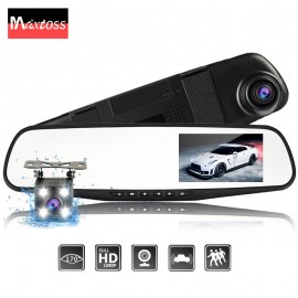 Dual Lens Car Camera Auto DVR Rearview Mirror Dash Cam Cars DVRs Recorder Video Registrator FHD 1080P Night Vision Camcorder