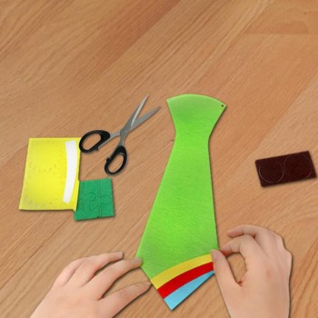 Creative Crafts DIY Ties Kids Handmade Educational Toys Fathers Day Gift Educational Toys Kids DIY Felt Fabric Craft
