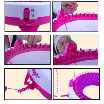 DIY Hand Scraf Hat Knitting Machine Plastic Needle Position Big Weaving Loom Knit Children Educational Learning Toy Dropshiping
