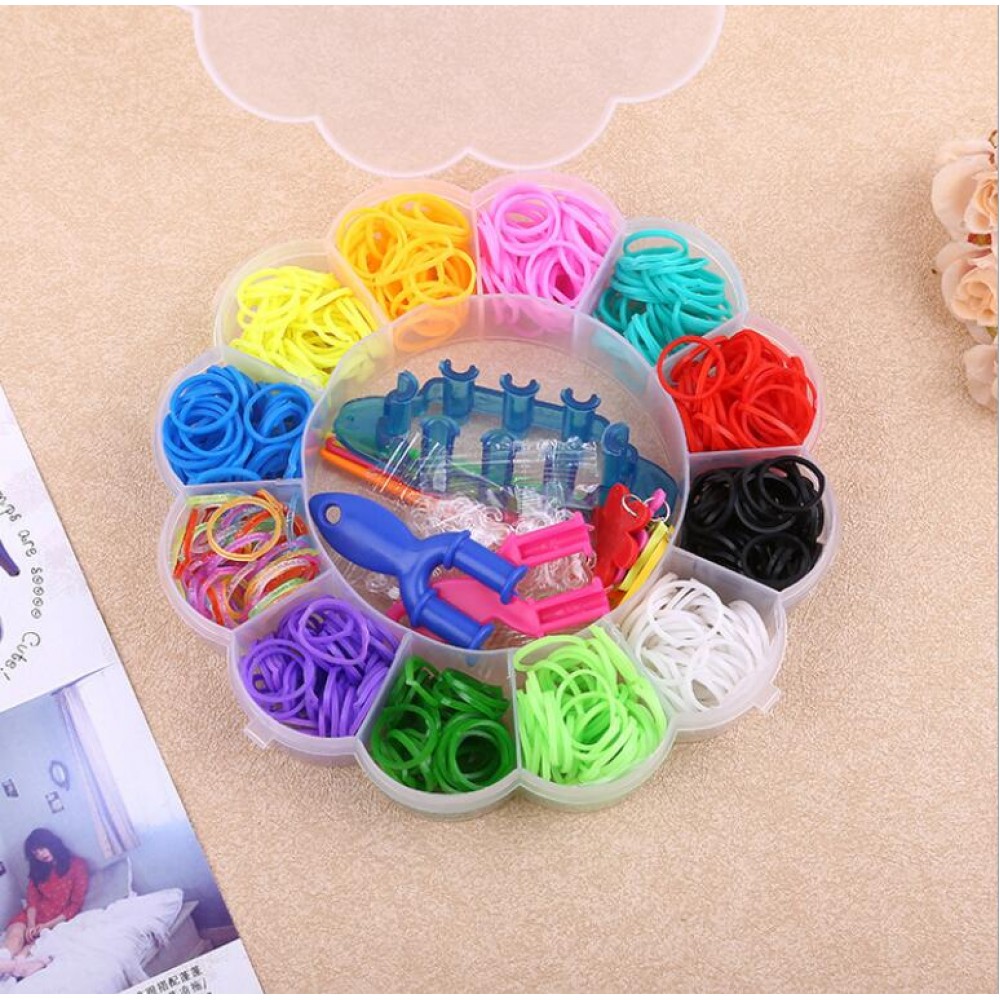 Animal Bear Boxed Rubber Elastic Loom Bands Barcelets Set Kids Girls Diy Gift Bracelets Rubber Bands to  Tool for Women
