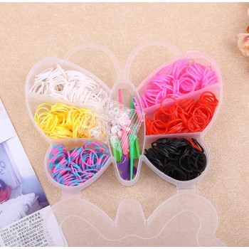 Animal Bear Boxed Rubber Elastic Loom Bands Barcelets Set Kids Girls Diy Gift Bracelets Rubber Bands to  Tool for Women