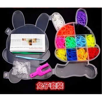 Animal Bear Boxed Rubber Elastic Loom Bands Barcelets Set Kids Girls Diy Gift Bracelets Rubber Bands to  Tool for Women