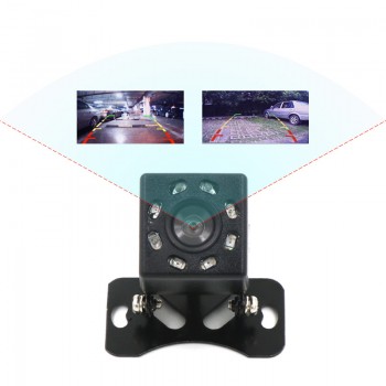 Olysine 8 LED IR Night Vision Back Camera Waterproof Backup Parking Camera  Universal Wide Angle Rearview Car Rear View Camera