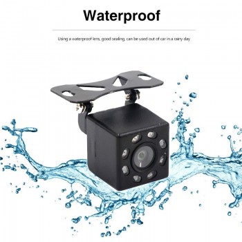 Olysine 8 LED IR Night Vision Back Camera Waterproof Backup Parking Camera  Universal Wide Angle Rearview Car Rear View Camera
