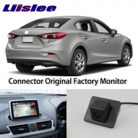 LiisLee High Quality Rear View Back Camera For Mazda 3 Mazda3 Axela Sedan BM 2014~2017 Connect Original Factory Screen Monitor