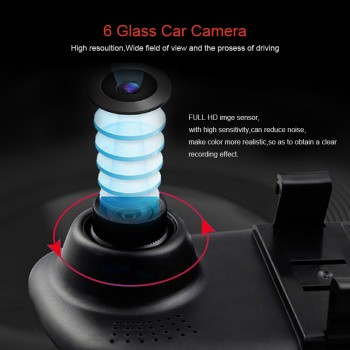 dvr dash camera dash cam car dvr mirror dual lens rear view camera rearview dashcam auto recorder video full hd front and rear