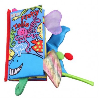 Baby Toys Infant Kids Early Development Cloth Books Learning Education Unfolding Activity Books Animal Tails Style SZ04