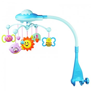 Baby Rattles Toy 0-12 Months Crib Mobile Musical Bed Bell With Sky Stars Rattles Projection Cartoon Early Learning Kids Toys