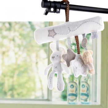 Bearoom Baby Rattles Cute Stroller Toy Musical Mobile Baby Toys Hand Bell Rabbit Music Doll Bed Bell For Infant Stroller