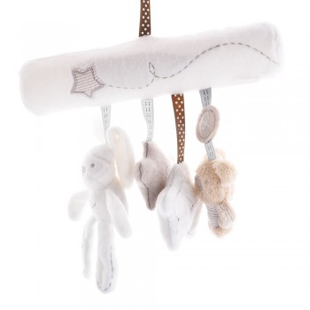 Bearoom Baby Rattles Cute Stroller Toy Musical Mobile Baby Toys Hand Bell Rabbit Music Doll Bed Bell For Infant Stroller