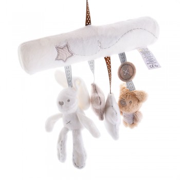 Bearoom Baby Rattles Cute Stroller Toy Musical Mobile Baby Toys Hand Bell Rabbit Music Doll Bed Bell For Infant Stroller